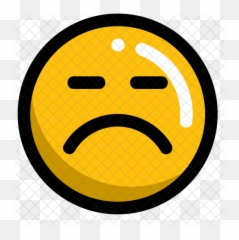 Sad Emoji Icon Of Colored Outline Style - Circle