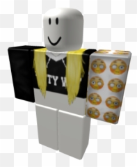 Black Emoji Hoodie Crop W Blonde Hair - Roblox Hacker Shirt