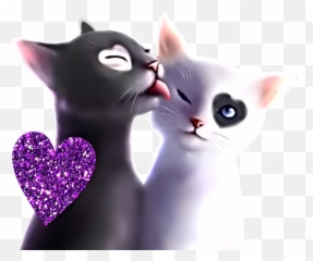 petsandanimals cats love kiss sweet catsticker ftecats - Cute Wallpaper Cat Drawing Emoji