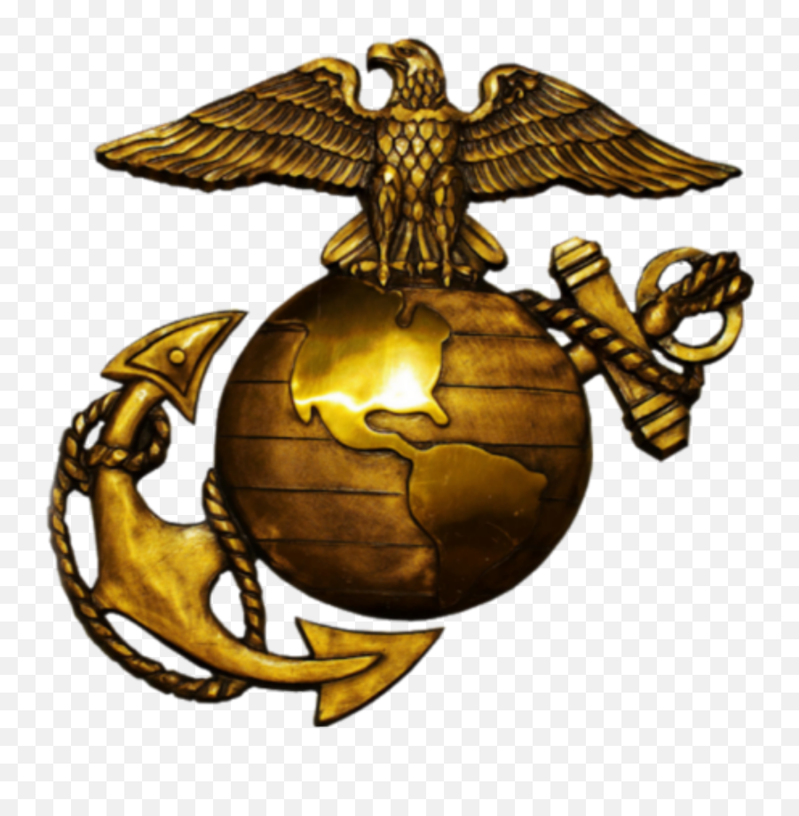 Popular And Trending Usmc Stickers On Picsart - Gold Marine Corps Emblem Png Emoji,Eagle Globe And Anchor Emoji