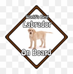 Worlds Best Dog On Board Car Safety Sign Blonde Labrador On Board - Dog Emoji,Blonde Princess Emoji