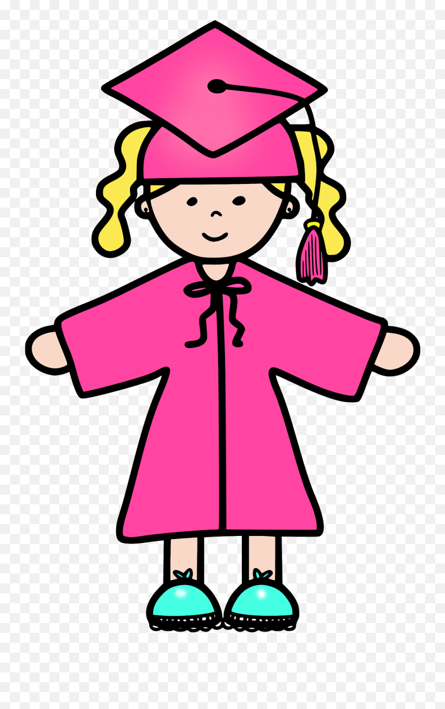 Hats Off Graduation Clipart Clipartcow - Kindergarten Girl Graduation Clip Art Emoji,Hats Off Emoji
