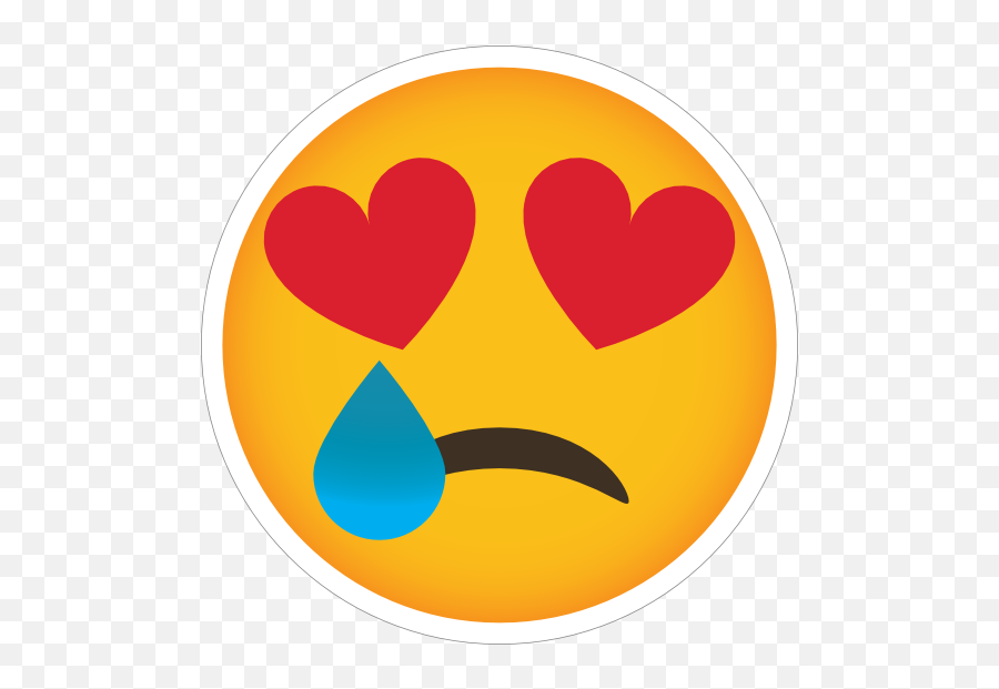Phone Emoji Sticker Heart Eyes Heartbroken - Kissy Face Emoji,Orange Heart Emoji