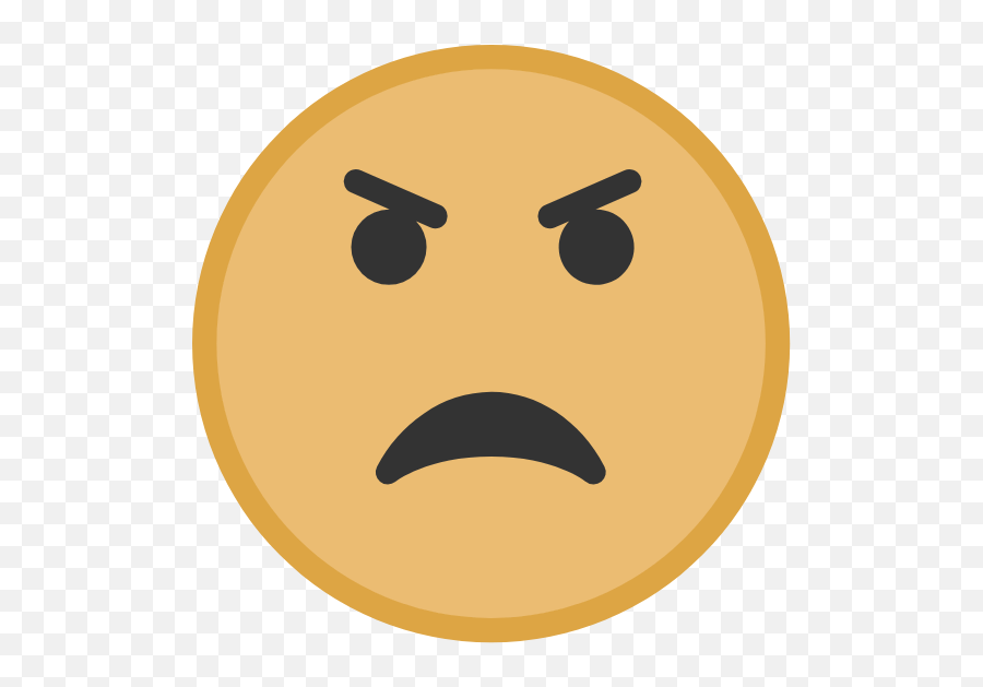 Yellow Angry Face Graphic - Smiley Emoji,Angry Face Emoticon Facebook