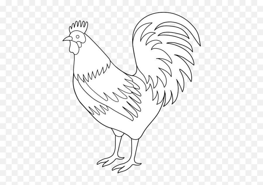 Coloring Page Hd Photos Clipart Png - Rooster Clipart Black And White Emoji,Rooster Emoticon