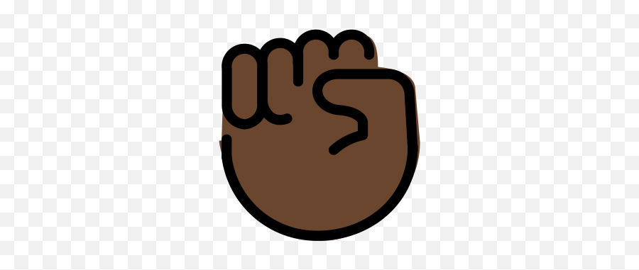 Raised Fist Dark Skin Tone Emoji - Poing Levé De Couleur Smylei,All Black Emojis