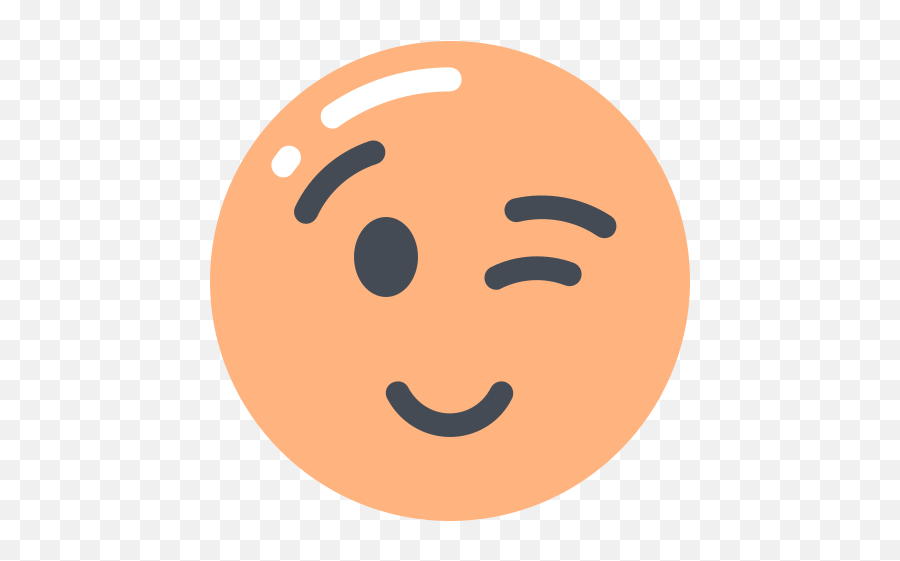 Winking Face Emoji Free Icon Of E Face - Smiley,Cheek Emoji