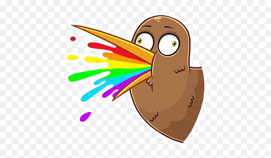 Kiwi Bird Whatsapp Stickers - Stickers Cloud Soft Emoji,Bird Emoji