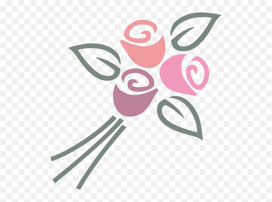 Bouquet Of 3 Roses - Simple Bouquet Bouquet Of Roses Clipart Emoji,Bouquet Emoji