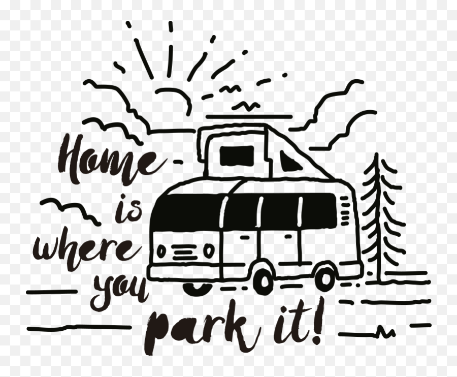 Home Is Where You Park It Text Car Decal - Language Emoji,Camper Emoji