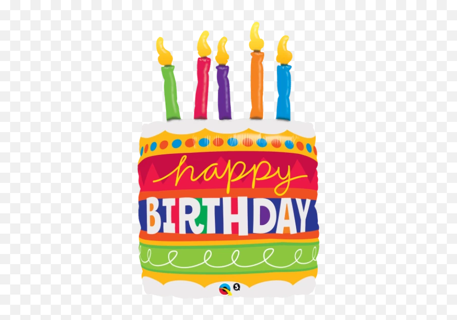 Birthday Cake Candles 35 Inch Foil Balloon With Helium - Clip Art Birthday Cake Transparent Background Emoji,Emoji Birthday Cake Ideas