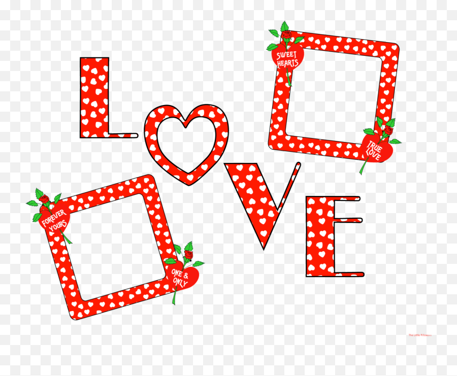 Mq Red Love Frames Border Borders Sticker By Marras - Happy Valentines Day Frame Png Emoji,Hearts Emoji Pillow