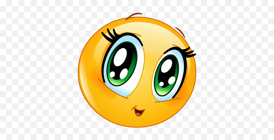 Big Green Eyes Smiley Png Image With Transparent Background - Cute Emojis,Big Emojis
