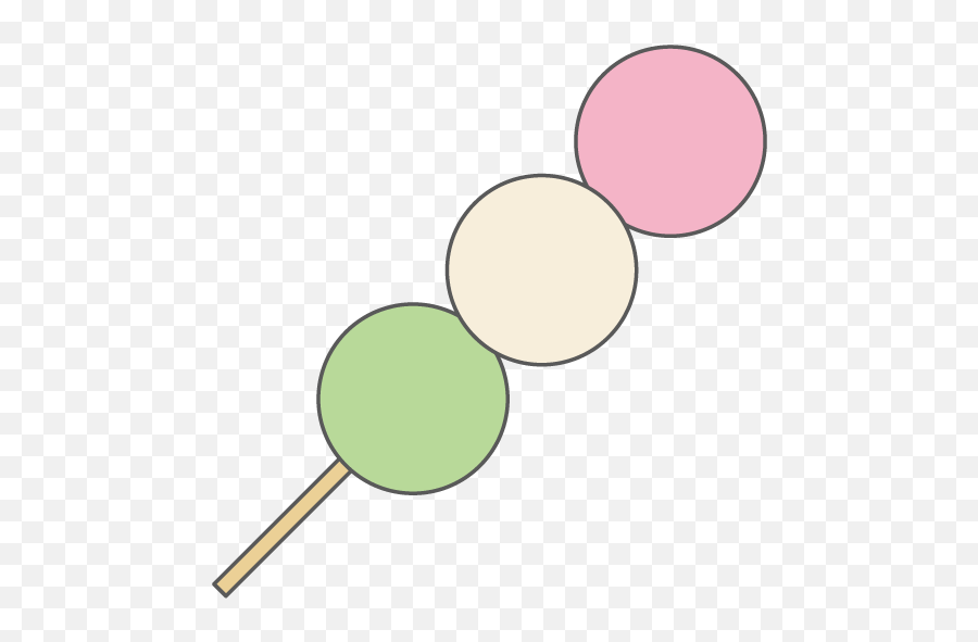 Three Color Dumpling - Dot Emoji,Dango Emoji
