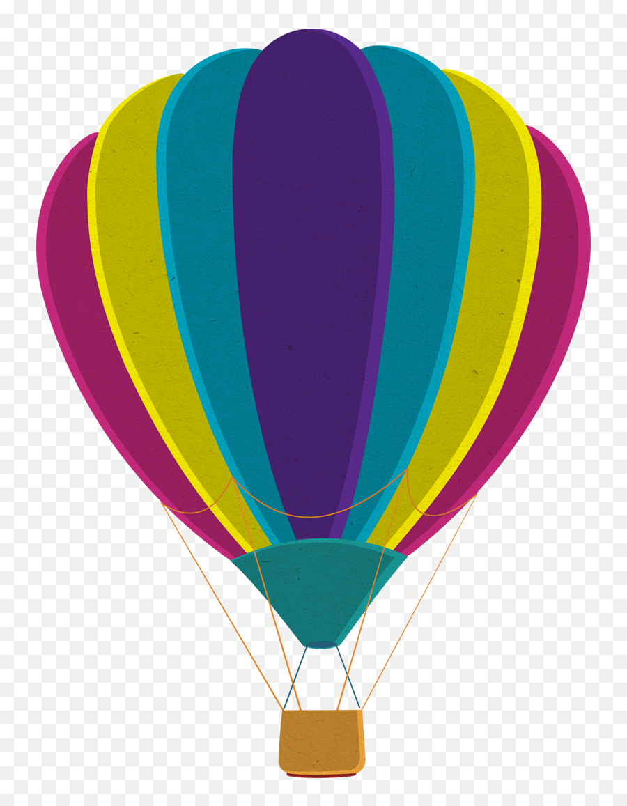 Colorful Hot Air Balloon Transparent Background - Hot Air Balloon Png Clip Art Emoji,Hot Air Balloon Emoji