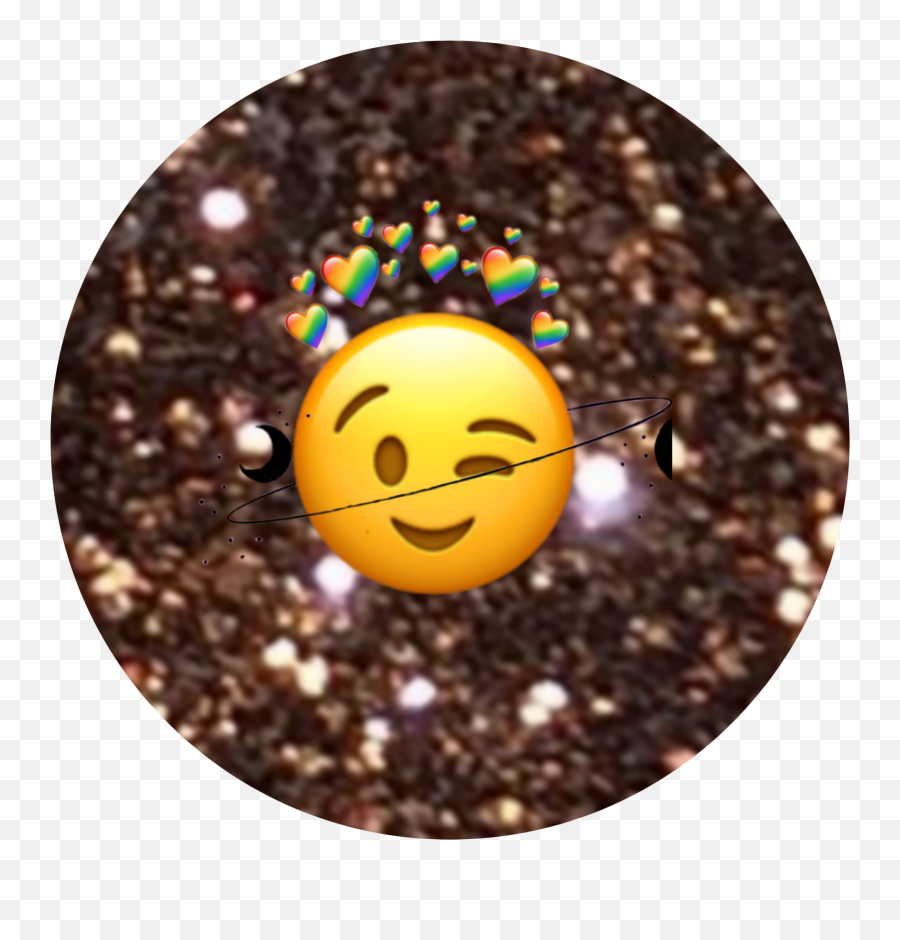 Glitter Aesthetic Sticker By - Happy Emoji,Glitter Emoticon