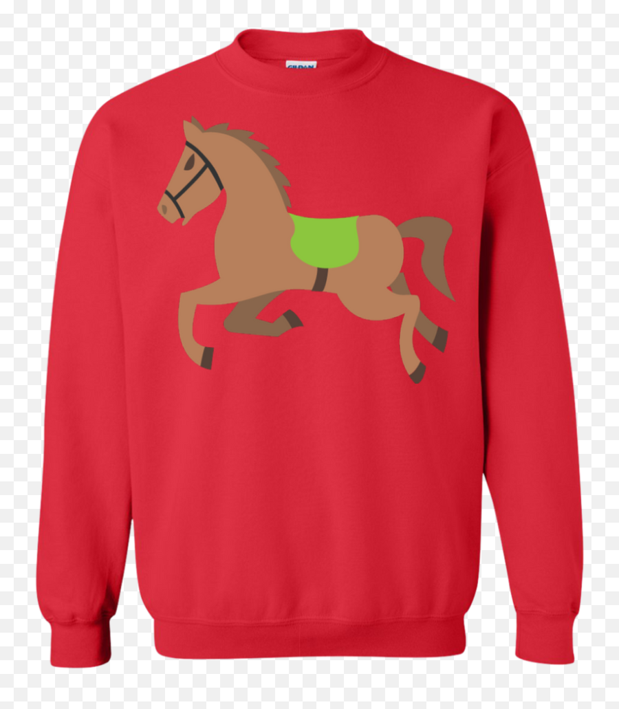 Galloping Horse Emoji Sweatshirt,Man And Horse Emoji
