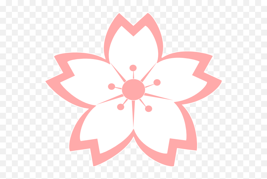Anime Cherry Blossom - Sakura Flower Clip Art Emoji,Japanese Emoji Flower
