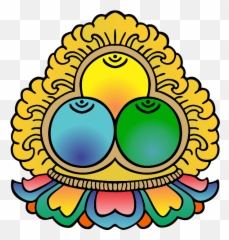Three Jewels Symbol Colour - Three Jewels Buddhism Symbol Emoji,Email Emotions Symbols