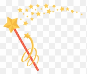 Varita Magica Con Estrellas Clipart - Wand Png Emoji