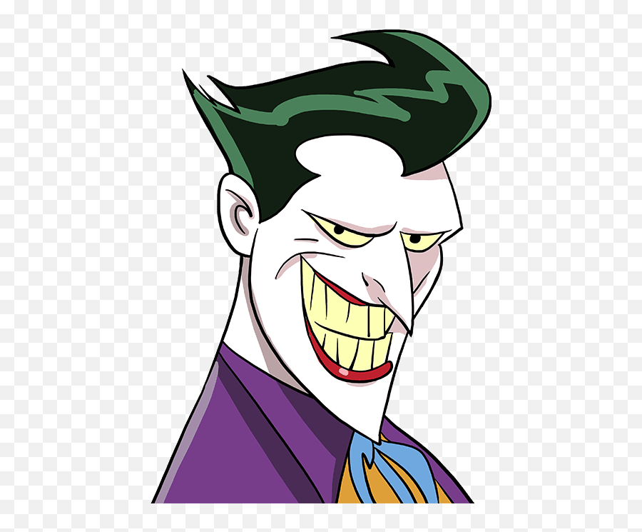How To Draw The Joker - Really Easy Drawing Tutorial Cartoon Joker Drawing Easy Emoji,Joker Emoji