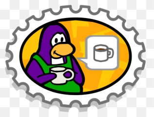 Coffee Server Stamp Club Penguin Rewritten Wiki Fandom - Recycling Emoji
