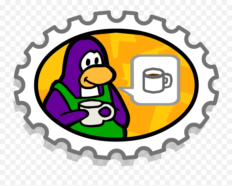 Coffee Server Stamp Club Penguin Rewritten Wiki Fandom - Club Penguin Recycling Stamp Emoji,Stamp Emoji