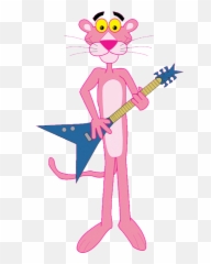 Top Pink Panther Stickers For Android Ios - Pink Panther With Guitar Emoji,Panther Emoji