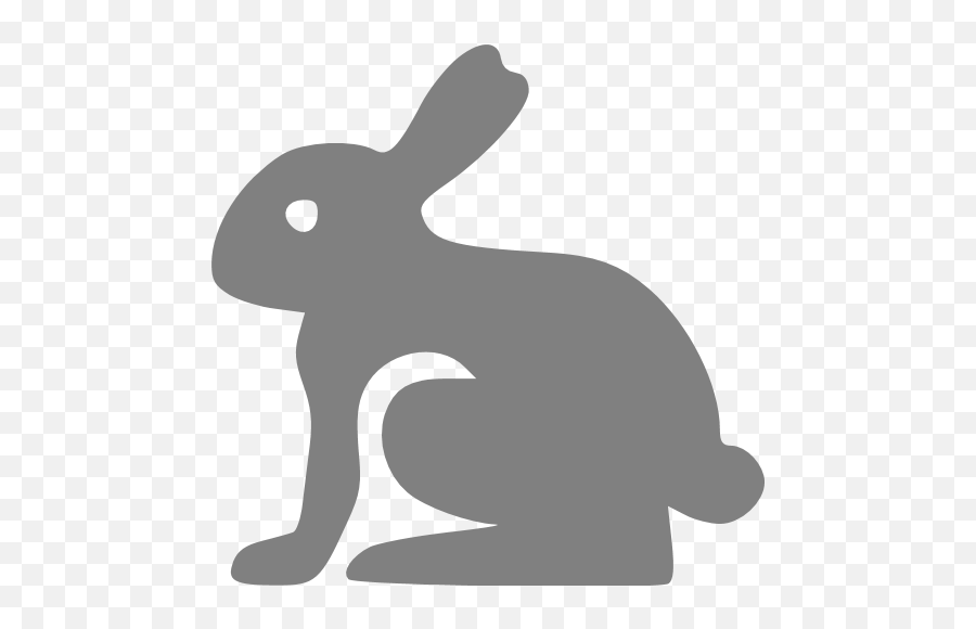 Gray Easter Rabbit Icon - Free Gray Animal Icons Transparent Rabbit Icon Emoji,Easter Bunny Emoticon