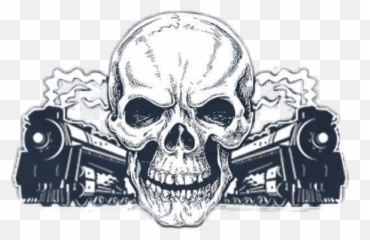 Railroadtrainlocomotiveenginehorsepower - Man Skull Vector Emoji
