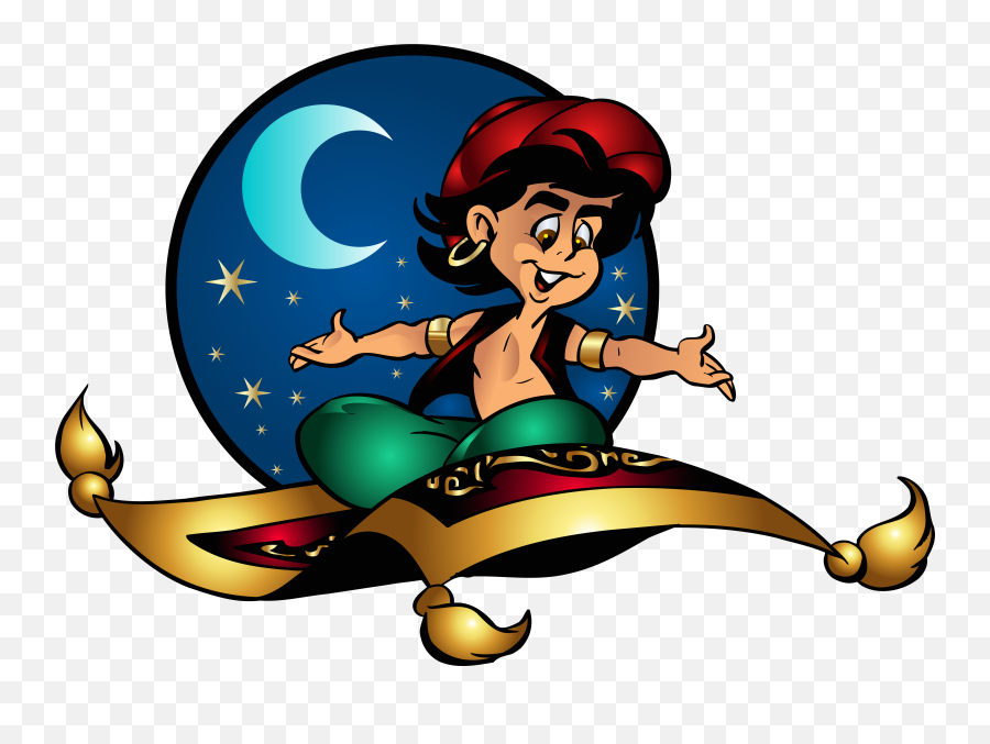 Aladdin Magic Carpet Clipart - Dwarf On Flying Carpet Emoji,Magic Carpet Emoji