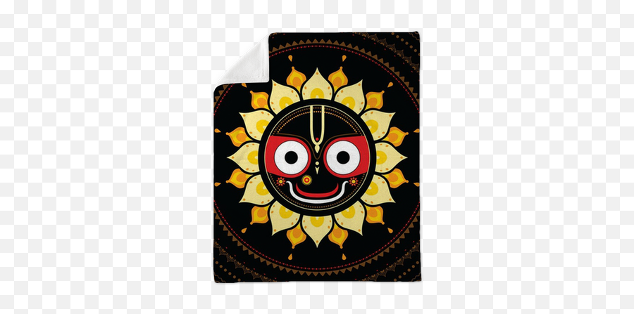 Jagannath Indian God Of The Universe Plush Blanket U2022 Pixers - We Live To Change Jagannath Painting Emoji,Indian Emoticon