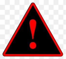Red Black Warning 1 Clip Art At Clker - Sign Caution Transparent Emoji