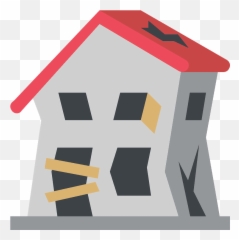 Derelict House Emoji Clipart - Abandoned Buildings Svg