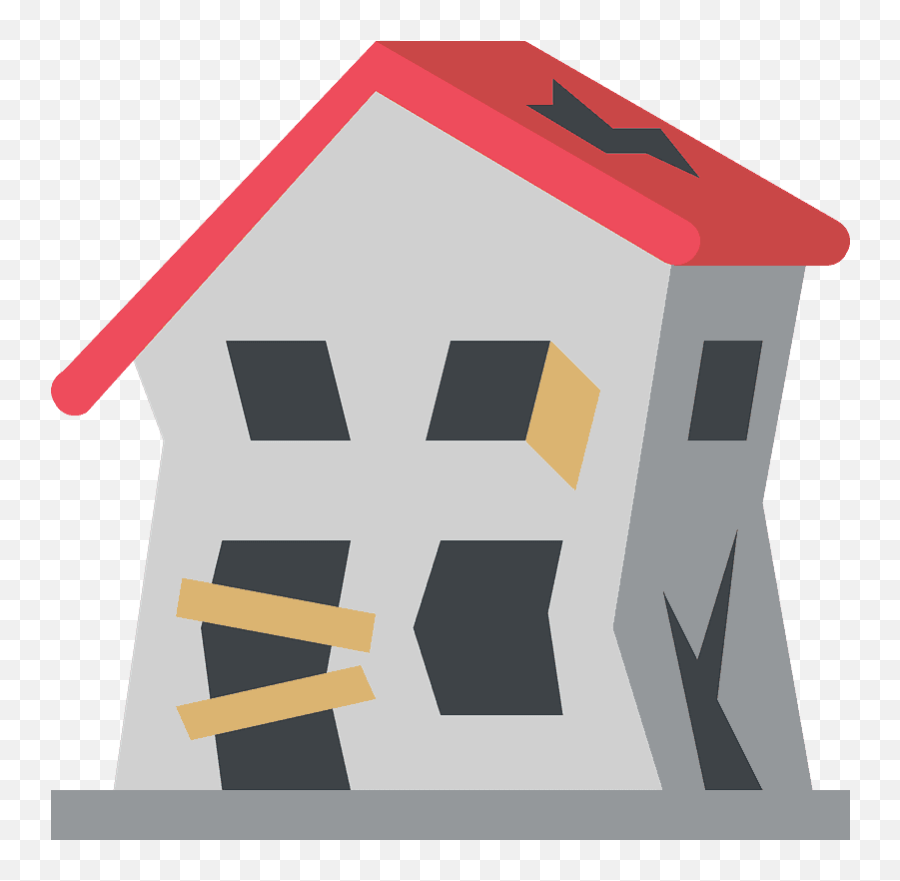Derelict House Emoji Clipart - Abandoned Buildings Svg,House Emoji Png