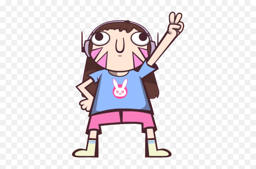 Kizan Members - D Va Cartoon Emoji,Dva Emoji