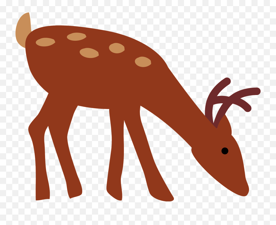 Deer Eating Clipart Free Download Transparent Png Creazilla - Cartoon Reindeer Eating Grass Emoji,Deer Hunting Emoji
