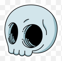 Cartoon Skull Sticker - Cartoon Skull Sticker Emoji,Emoji Ticket Gun Skull