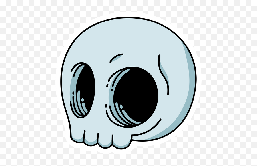 Cartoon Skull Sticker - Cartoon Skull Sticker Emoji,Emoji Ticket Gun Skull
