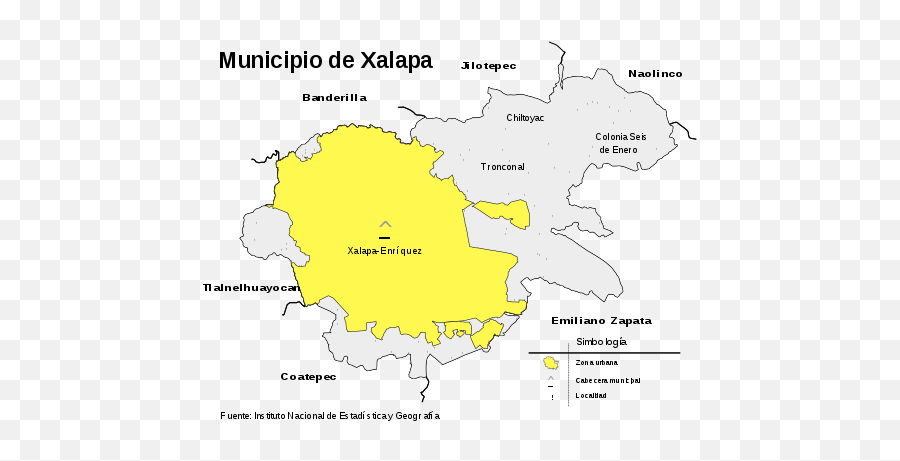 Mapa Municipio Xalapa - Mapa De Xalapa Veracruz Emoji,Nail Biting Emoji