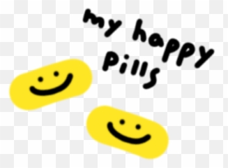 my happy pills Sticker by HØË - Happy Emoji