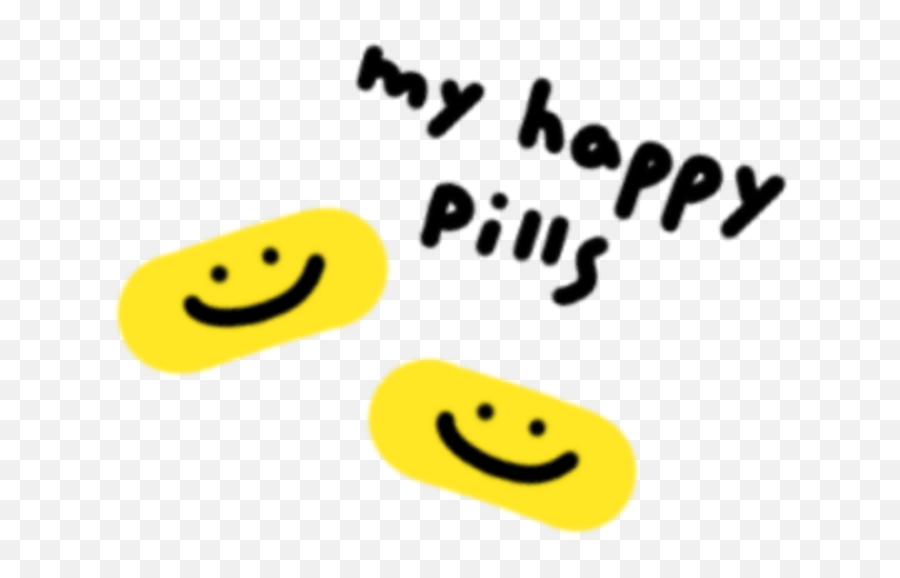 My Happy Pills Sticker By Høë - Happy Emoji,Pill Emoticon