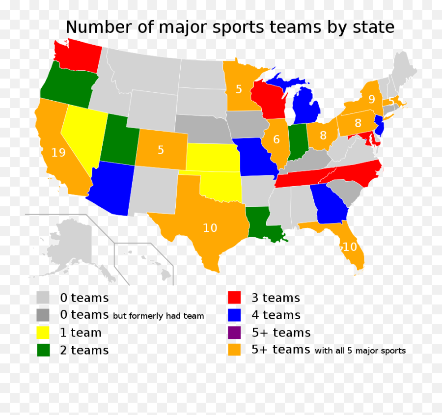 Major Sports - States With Professional Sports Teams Emoji,Sports Teams Emojis