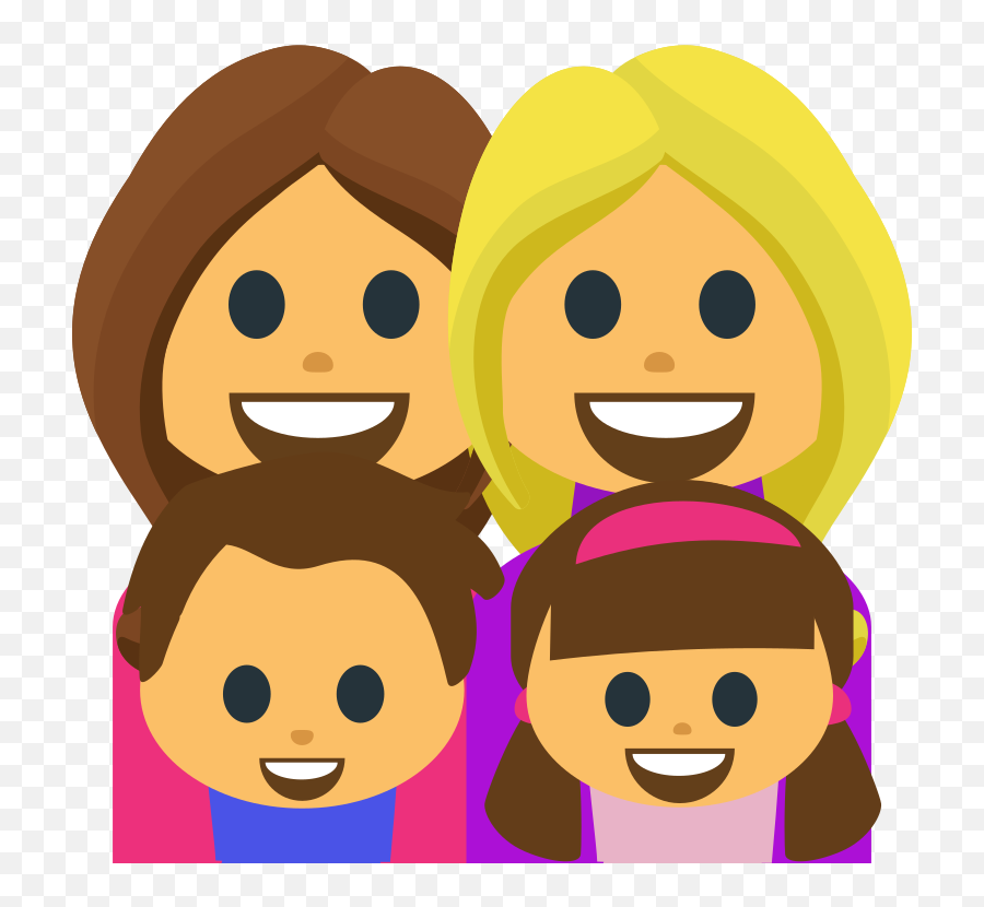 Emojione1 1f469 - Family Emoji Man Woman Girl Girl,Female Emoticon