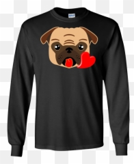 Funny Pug Emoji Adults Pug Heart - Kansas City Chiefs Super Bowl Shirt,Chicago Bulls Emoji