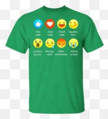 I Love Math Emoji Emoticon Funny Graphic Tee Shirt