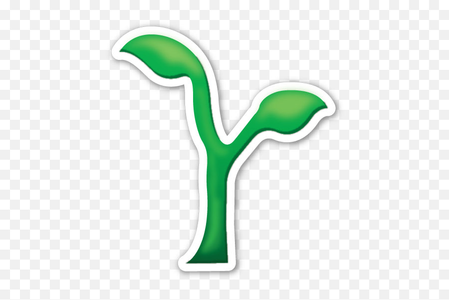 Seedling - Transparent Green Emojis,Seedling Emoji