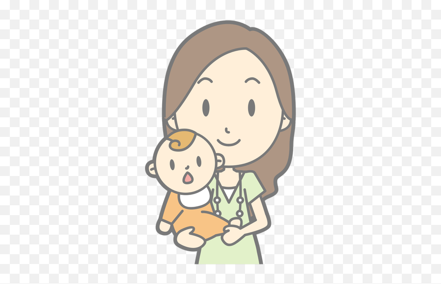 Madre Che Tiene In Braccio Un Bambino - Mommy With Baby Clipart Emoji,Dino Emoji