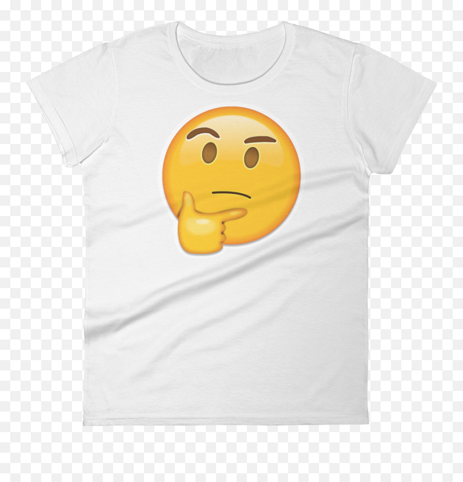 Emoji Thinking Png Picture - Smiley,Women's Emoji Shirt