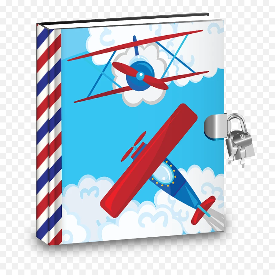 Gift Idea Airplane Kids Diary With Lock U2013 Birthdaygalorecom - Graphic Design Emoji,Airplane Emoji Png